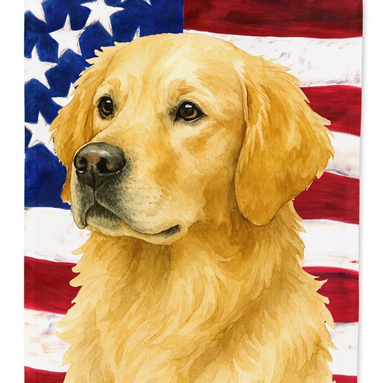 Edge Collections - 11.25" X 15.50" - Multicolor - Golden Retriever Patriotic Garden Flag - 1 Piece